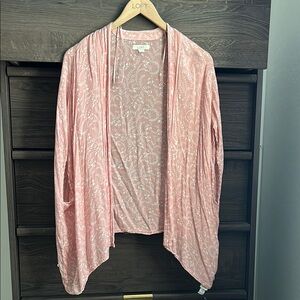 LOFT Peach flows Cardigan with Waterfall Drape